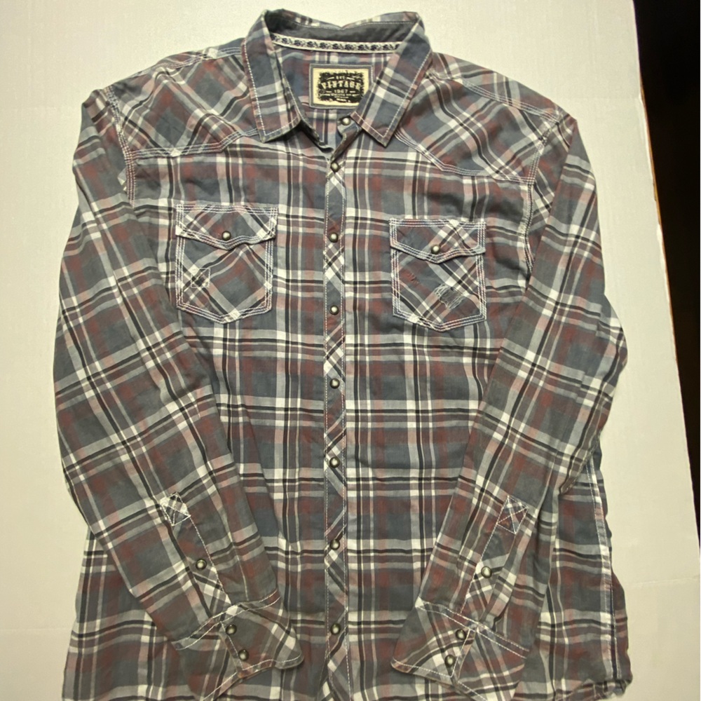 BUCKLE -Vintage Button up Plaid Shirt